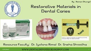 Restorative materials in Dentistry  Amalgams Composites and Cements [upl. by Iror333]