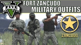 GTA V  New Fort Zancudo Military Outfits Top Custom Military Outfits [upl. by Fernandina228]