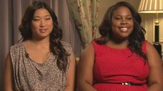 Glees Amber Riley amp Jenna Ushkowitz want Adele on the show [upl. by Lyle]