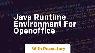 java runtime environment for openoffice [upl. by Ronen850]