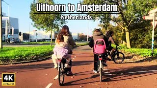 EBike Ride Uithoorn to Amsterdam Netherlands  Scenic Dutch Journey [upl. by Aluin]