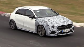 2019 MercedesAMG A35  Exhaust SOUNDS on the Nurburgring [upl. by Ybanrab487]