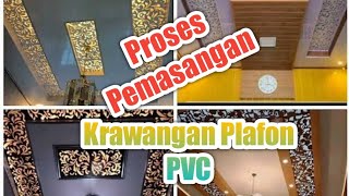 PVC ceiling  Tutorial Pemasangan Krawangan Plafon PVC  Plafon minimalis [upl. by Cida14]