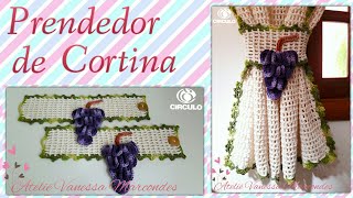 🍇Prendedor de Cortina de Crochê Por Vanessa Marcondes [upl. by Holman]