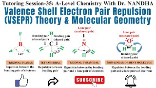 VSEPR  Valence Shell Electron Pair Repulsion Theory  Molecular Geometry  Shape  Bond Angle [upl. by Kama197]