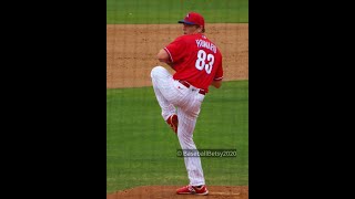 Spencer Howard First Strike Out In Major League Spring Training 2020 [upl. by Legnalos]