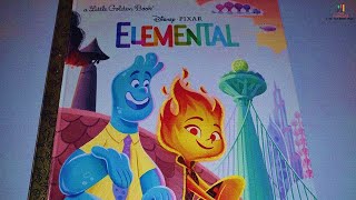 🔥 ELEMENTAL a Disney PIXAR 💦 Little Golden Story book [upl. by Novaj]