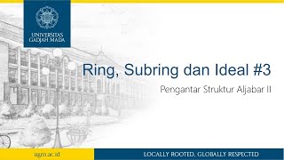 Ring Subring dan Ideal Membuktikan ideal 3 [upl. by Nahte]