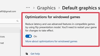 Optimizations for windowed games in windows 11 [upl. by Eetak]