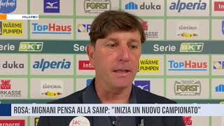 Palermo calcio Mignani pensa alla Samp quotInizia un nuovo campionatoquot [upl. by Notsuoh]