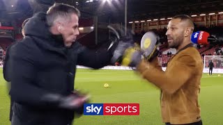 Jamie Carragher works on the pads with Kell Brook 🥊 [upl. by Neyugn105]