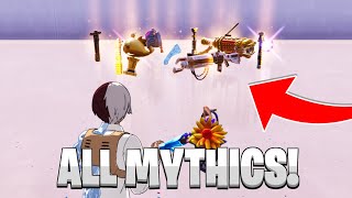 ALL MYTHICS in NEW Fortnite Creative MAP CODE Season 4 [upl. by Mateya]