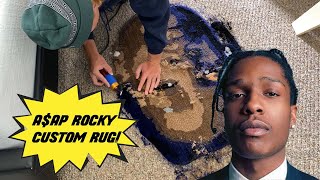 ASAP ROCKY CUSTOM FACE RUG  Full Detailed Tufting Process [upl. by Nod]