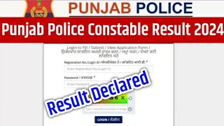 Punjab Police Constable Result Out 2024– Check Punjab Police Constable Merit List [upl. by Keller]