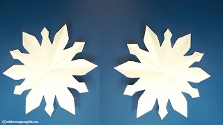 DIY Creare Fiocchi di neve con la carta  DIY Paper Snowflakes [upl. by Glynda]