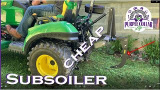 Hitch mounted ripper subsoiler to bury Ethernet line [upl. by Selbbep]