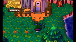 ACCF  Jambette Pitfalld on Title Screen Animal Crossing City Folk [upl. by Ayerdna439]