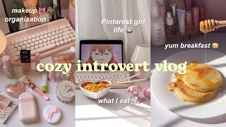 cozy introvert vlog 🥞 cute breakfast ideas being productive cooking organising haul  aesthetic🥡 [upl. by Ruffin873]