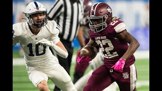 2023 MHSAA D4 Football Finals Harper Woods 33 Grand Rapids South Christian 27 November 25 2023 [upl. by Yanffit]