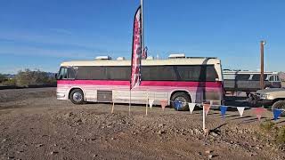 Gary Nickerson leaving the January 2024 BCI Quartzsite Rally in his GM bus [upl. by Muhcan]