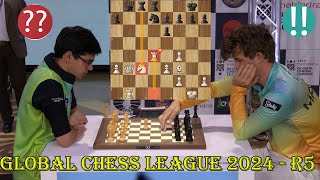 EASY WIN Anish Giri vs Magnus Carlsen  Global Chess League 2024  R5 [upl. by Urata]