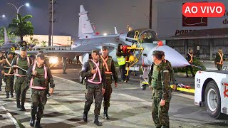 Novo caça Gripen chega ao Brasil [upl. by Wernher]