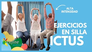 🧠 ICTUS  EJERCICIOS REHABILITACIÓN en SILLA 🪑  CARDIO y ALTA INTENSIDAD [upl. by Hortensa766]