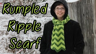 Crochet Scarf Tutorial  Rumpled Ripples [upl. by Aiasi]