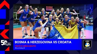 Bosnia amp Herzegovina vs Croatia I Match Highlights I CEV EuroVolley 2023 Women [upl. by Ulick]