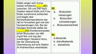 B1B2 Pflege Übungstest 2 Sprachbausteine [upl. by Uhn402]