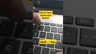 How to Type Underscore Symbol in Windows 1110macniteshvirulshorts2024shortskeyboardtricks [upl. by Nottus]