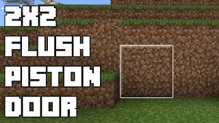 Minecraft Bedrock Simple Flush Piston Door [upl. by Nahtannhoj]