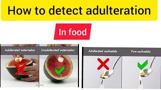 How to detect adulteration of food at home fssai [upl. by Adelbert]