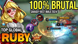 RUBY BEST BUILD 2024  TOP GLOBAL RUBY GAMEPLAY  MOBILE LEGENDS✓ [upl. by Petua794]