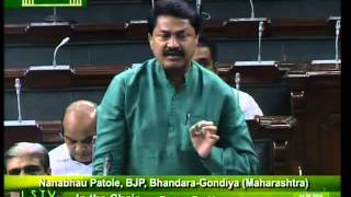 Lok Sabha Flood and drought situation in the country Shri Nanabhau Patole 01082014 [upl. by Eirek]