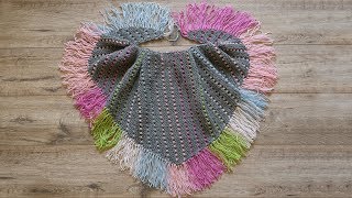 Шарф – бактус спицами  Baktus scarf knitted [upl. by Acirema708]