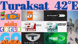 Turaksat 42 east dish setting 42e sattellite new update 42e channel list 2024 [upl. by Moberg]