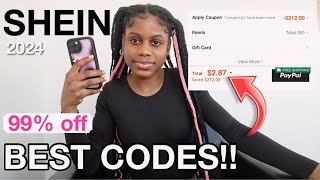 The BEST SHEIN COUPON CODE 2024  new updated active SHEIN discount code [upl. by Lonna]