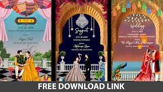 wedding invitation template free download  Hindu Wedding Invitation  Wedding Invitation Video [upl. by Morita]