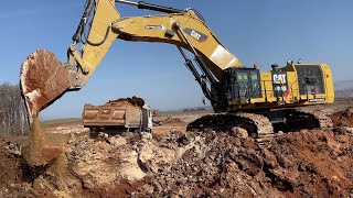 Caterpillar 6015B Excavator Loading Trucks With Two Passes  Sotiriadis Mining Works [upl. by Cavallaro391]