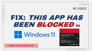 Solved This app has been blocked for your protection in Windows 11 [upl. by Ayalat]