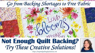 Go from Quilt Backing Shortages to Creative Free Fabric  Lea Louise Quilts Tutorial [upl. by Assetan]