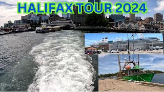 Halifax Harbour tourFerry rides CRAZY roundabout Major bridge crossing and mega cruise ship [upl. by Knowland]