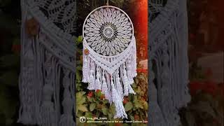 Macrame Dreamcatcher using crochet doily [upl. by Oiredised]