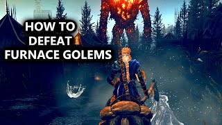 How to Defeat Furnace Golems and Farm Furnace Visage Location ELDEN RING [upl. by Aisanat]