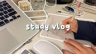 STUDY VLOG  a very productive college week in my life  online school and doing homework🧃 [upl. by Vasquez]