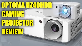 OPTOMA HZ40HDR COMPACT LONG THROW LASER HOME THEATER AND GAMING PROJECTOR REVIEW [upl. by Donetta]