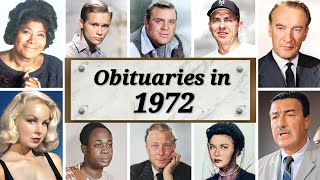 Obituary in 1972 Famous Faces We Lost in 1972 [upl. by Linda]