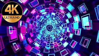 10 Hour VJ LOOP NEON Pink Purple Abstract Background Video Round gird boxes  Motion 4k Screensaver [upl. by Kellen]