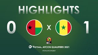 HIGHLIGHTS  Total AFCON Qualifiers 2021  Round 4  Group I GuineaBissau 01 Senegal [upl. by Morvin]